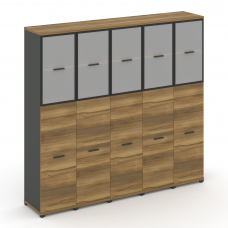 Concept Шкаф 5 узких секций, 5 ниш CN.STU-555 RMB A Сандал Янтарный/Антрацит/Металл Антрацит/Сатин 2