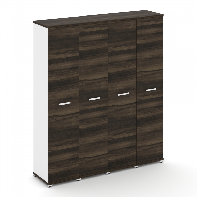 Concept Шкаф 4 узкие секции, 5 ниш CN.STU-548 W Дуб Мали/Белый Бриллиант/Металл Белый 1668*420*1922