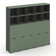 Concept Шкаф 5 узких секций, 5 ниш CN.STU-554 A Кобо/Антрацит/Металл Антрацит 2084*420*1922