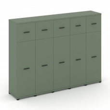 Concept Шкаф 5 узких секций, 4 ниши CN.STU-454 B Кобо/Металл Черный 2084*420*1554