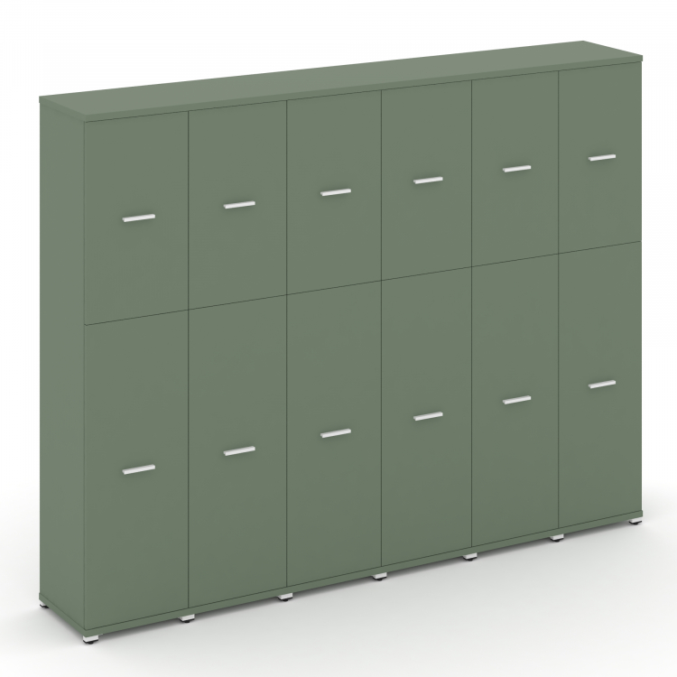 Concept Шкаф 6 узких секций, 5 ниш CN.STU-565 W Кобо/Металл Белый 2500*420*1922