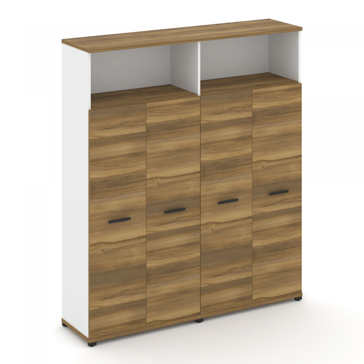 Concept Шкаф 2 широкие секции, 5 ниш CN.STS-526 B Сандал Янтарный/Белый Бриллиант/Металл Черный 1668