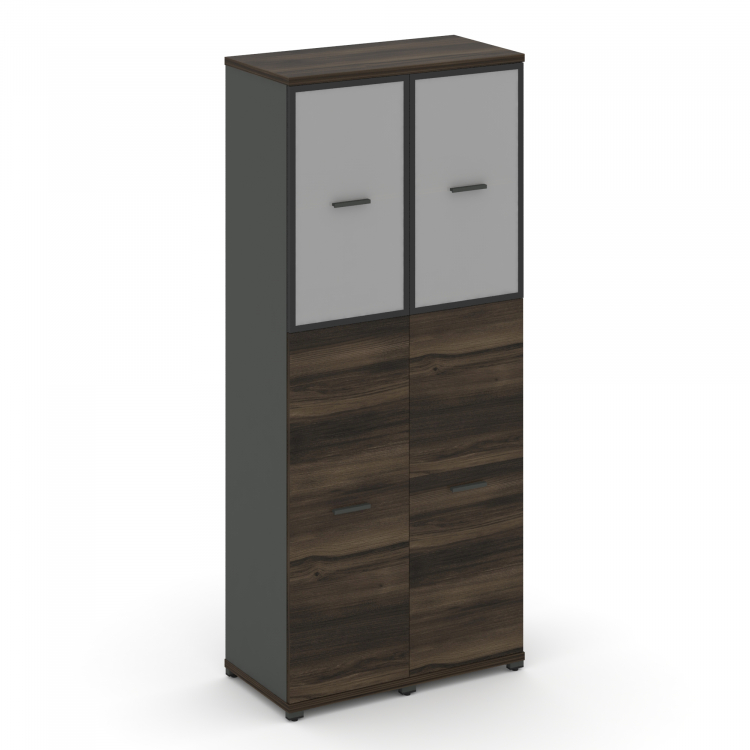 Concept Шкаф 2 узкие секции, 5 ниш CN.STU-525 RMB A Дуб Мали/Антрацит/Металл Антрацит/Сатин 836*420*