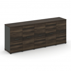 Concept Шкаф 5 узких секций, 2 ниши CN.STU-253 A Дуб Мали/Антрацит/Металл Антрацит 2084*420*818