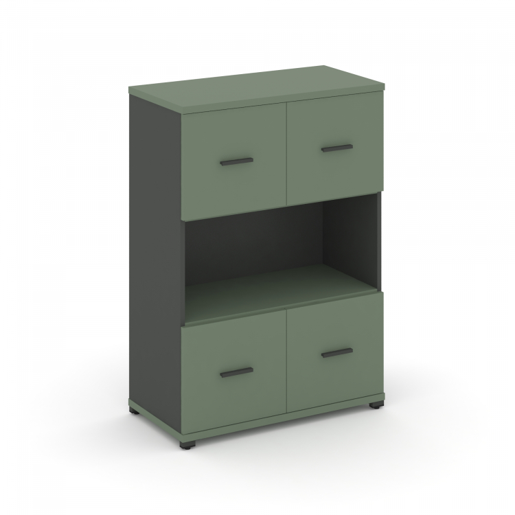 Concept Шкаф 1 широкая секция, 3 ниши CN.STS-315 A Кобо/Антрацит/Металл Антрацит 836*420*1186