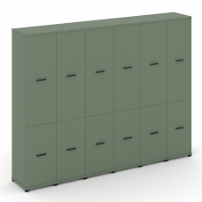 Concept Шкаф 6 узких секций, 5 ниш CN.STU-562 B Кобо/Металл Черный 2500*420*1922