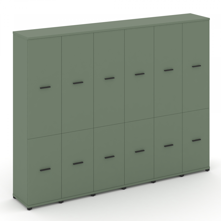 Concept Шкаф 6 узких секций, 5 ниш CN.STU-562 B Кобо/Металл Черный 2500*420*1922