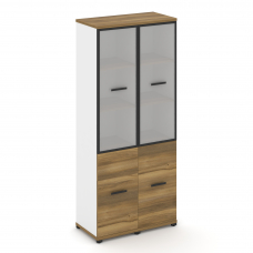 Concept Шкаф 2 узкие секции, 5 ниш CN.STU-522 RMB B Сандал Янтарный/Белый Бриллиант/Металл Черный/Са