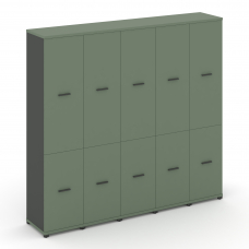 Concept Шкаф 5 узких секций, 5 ниш CN.STU-552 A Кобо/Антрацит/Металл Антрацит 2084*420*1922