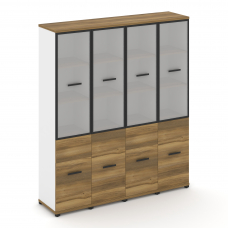 Concept Шкаф 4 узкие секции, 5 ниш CN.STU-542 RMB B Сандал Янтарный/Белый Бриллиант/Металл Черный/Са