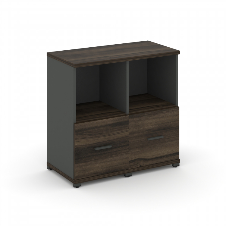 Concept Шкаф 2 узкие секции, 2 ниши CN.STU-221 A Дуб Мали/Антрацит/Металл Антрацит 836*420*818