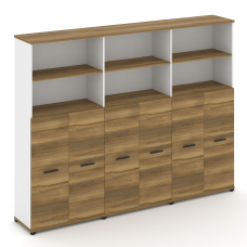 Concept Шкаф 3 широкие секции, 5 ниш CN.STS-534 B Сандал Янтарный/Белый Бриллиант/Металл Черный 2500