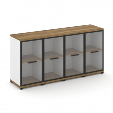 Concept Шкаф 4 узкие секции, 2 ниши CN.STU-243 RPB B Сандал Янтарный/Белый Бриллиант/Металл Черный/П