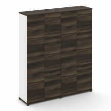 Concept Шкаф 2 широкие секции, 5 ниш CN.STS-525 B Дуб Мали/Белый Бриллиант/Металл Черный 1668*420*19