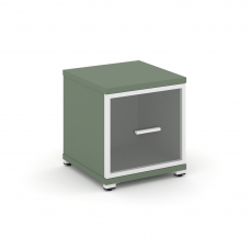 Concept Шкаф 1 узкая секция, 1 ниша CN.STU-113 RPW W Кобо/Металл Белый/Прозрачный 420*420*450