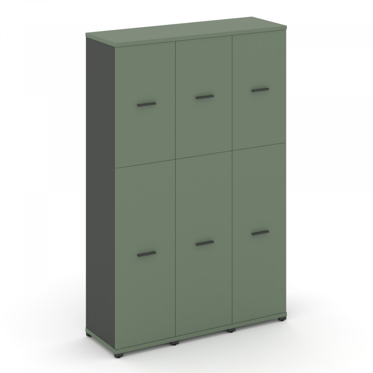 Concept Шкаф 3 узкие секции, 5 ниш CN.STU-535 A Кобо/Антрацит/Металл Антрацит 1252*420*1922