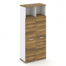 Concept Шкаф 2 узкие секции, 5 ниш CN.STU-526 W Сандал Янтарный/Белый Бриллиант/Металл Белый 836*420