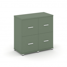 Concept Шкаф 2 узкие секции, 2 ниши CN.STU-222 W Кобо/Металл Белый 836*420*818