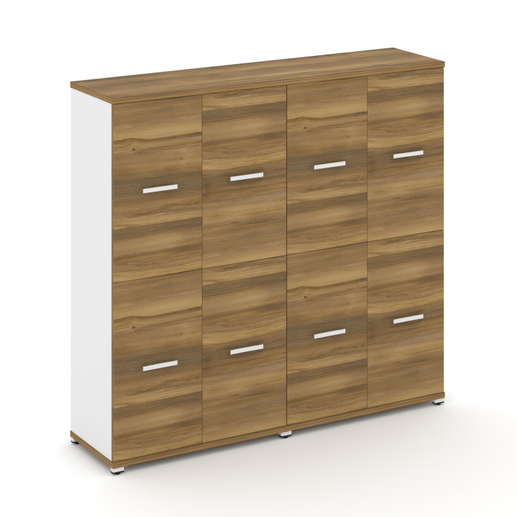 Concept Шкаф 2 широкие секции, 4 ниши CN.STS-422 W Сандал Янтарный/Белый Бриллиант/Металл Белый 1668