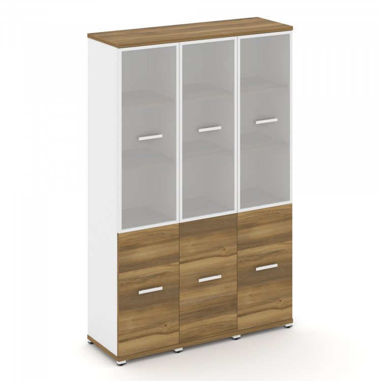 Concept Шкаф 3 узкие секции, 5 ниш CN.STU-532 RMW W Сандал Янтарный/Белый Бриллиант/Металл Белый/Сат