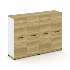 Concept Шкаф 2 широкие секции, 3 ниши CN.STS-326 B Дуб Винченцо/Белый Бриллиант/Металл Черный 1668*4