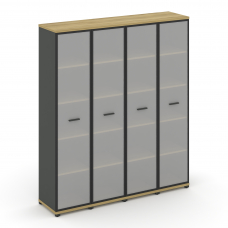 Concept Шкаф 4 узкие секции, 5 ниш CN.STU-548 RMB A Дуб Винченцо/Антрацит/Металл Антрацит/Сатин 1668