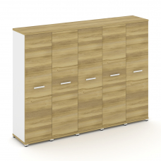 Concept Шкаф 5 узких секций, 4 ниши CN.STU-456 W Дуб Винченцо/Белый Бриллиант/Металл Белый 2084*420*