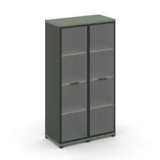 Concept Шкаф 2 узкие секции, 4 ниши CN.STU-426 RPB A Кобо/Антрацит/Металл Антрацит/Прозрачный 836*42