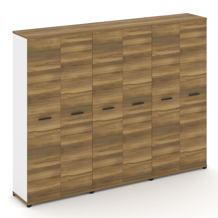 Concept Шкаф 3 широкие секции, 5 ниш CN.STS-538 B Сандал Янтарный/Белый Бриллиант/Металл Черный 2500