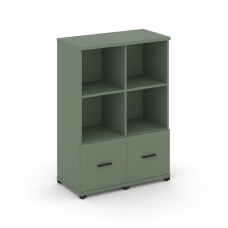 Concept Шкаф 2 узкие секции, 3 ниши CN.STU-321 B Кобо/Металл Черный 836*420*1186