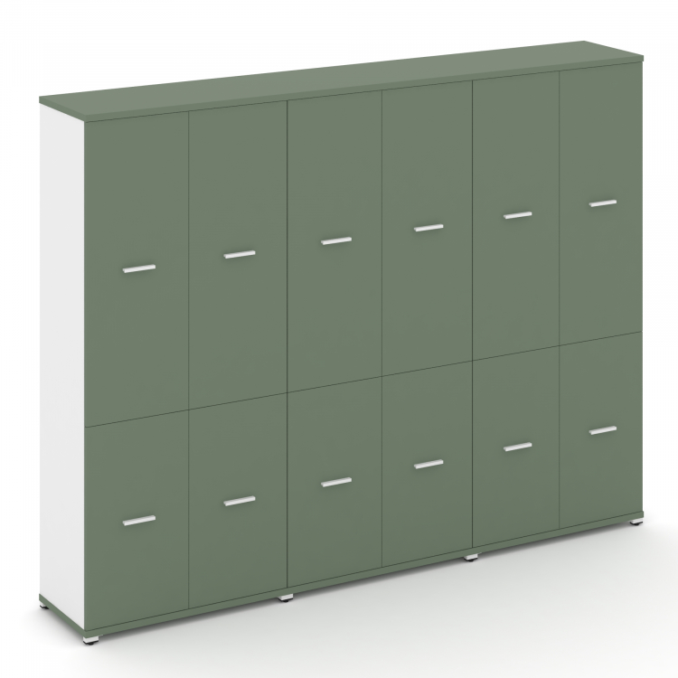 Concept Шкаф 3 широкие секции, 5 ниш CN.STS-532 W Кобо/Белый Бриллиант/Металл Белый 2500*420*1922