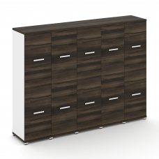 Concept Шкаф 5 узких секций, 4 ниши CN.STU-452 W Дуб Мали/Белый Бриллиант/Металл Белый 2084*420*1554