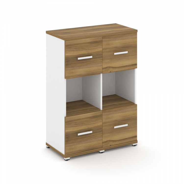 Concept Шкаф 2 узкие секции, 3 ниши CN.STU-325 W Сандал Янтарный/Белый Бриллиант/Металл Белый 836*42