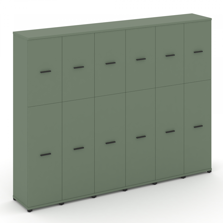 Concept Шкаф 6 узких секций, 5 ниш CN.STU-565 B Кобо/Металл Черный 2500*420*1922