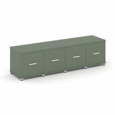 Concept Шкаф 4 узкие секции, 1 ниша CN.STU-143 W Кобо/Металл Белый 1668*420*450