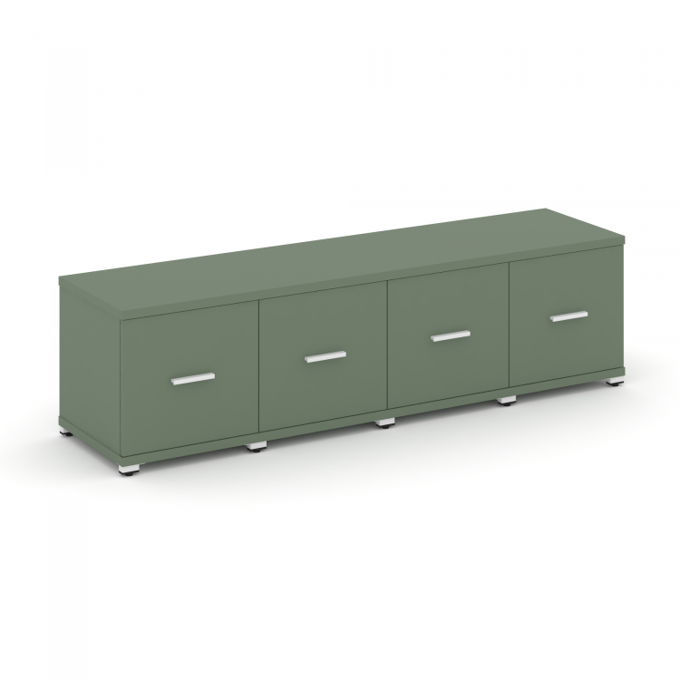 Concept Шкаф 4 узкие секции, 1 ниша CN.STU-143 W Кобо/Металл Белый 1668*420*450