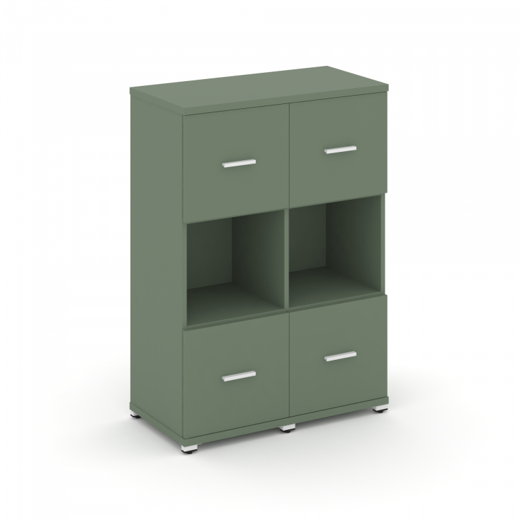 Concept Шкаф 2 узкие секции, 3 ниши CN.STU-325 W Кобо/Металл Белый 836*420*1186