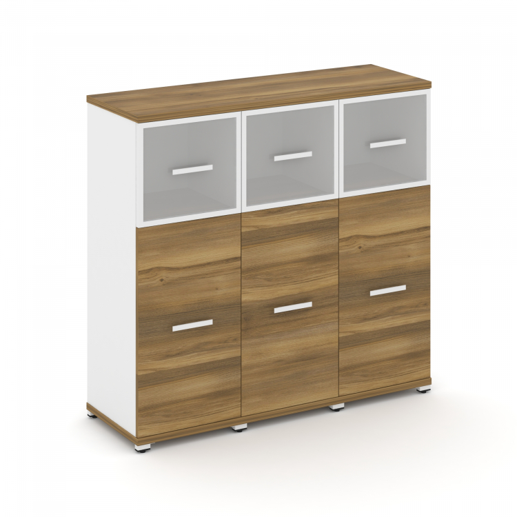 Concept Шкаф 3 узкие секции, 3 ниши CN.STU-334 RMW W Сандал Янтарный/Белый Бриллиант/Металл Белый/Са