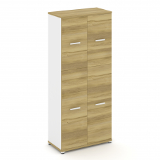 Concept Шкаф 1 широкая секция, 5 ниш CN.STS-515 W Дуб Винченцо/Белый Бриллиант/Металл Белый 836*420*