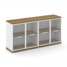 Concept Шкаф 2 широкие секции, 2 нишии CN.STS-223 RPW W Сандал Янтарный/Белый Бриллиант/Металл Белый