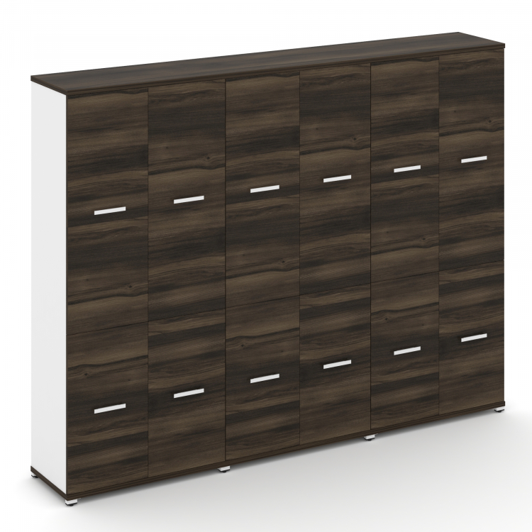 Concept Шкаф 3 широкие секции, 5 ниш CN.STS-532 W Дуб Мали/Белый Бриллиант/Металл Белый 2500*420*192