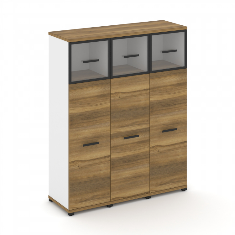 Concept Шкаф 3 узкие секции, 4 ниши CN.STU-434 RPB B Сандал Янтарный/Белый Бриллиант/Металл Черный/П