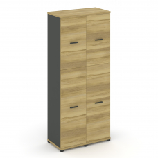 Concept Шкаф 2 узкие секции, 5 ниш CN.STU-525 A Дуб Винченцо/Антрацит/Металл Антрацит 836*420*1922