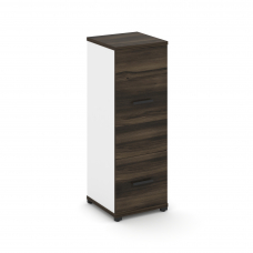 Concept Шкаф 1 узкая секция, 3 ниши CN.STU-312 B Дуб Мали/Белый Бриллиант/Металл Черный 420*420*1186