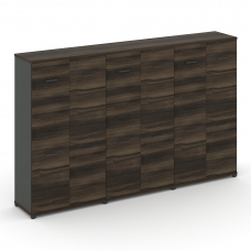 Concept Шкаф 3 широкие секции, 4 ниши CN.STS-434 A Дуб Мали/Антрацит/Металл Антрацит 2500*420*1554