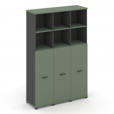 Concept Шкаф 3 узкие секции, 5 ниш CN.STU-534 A Кобо/Антрацит/Металл Антрацит 1252*420*1922