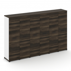 Concept Шкаф 6 узких секций, 4 ниши CN.STU-466 B Дуб Мали/Белый Бриллиант/Металл Черный 2500*420*155