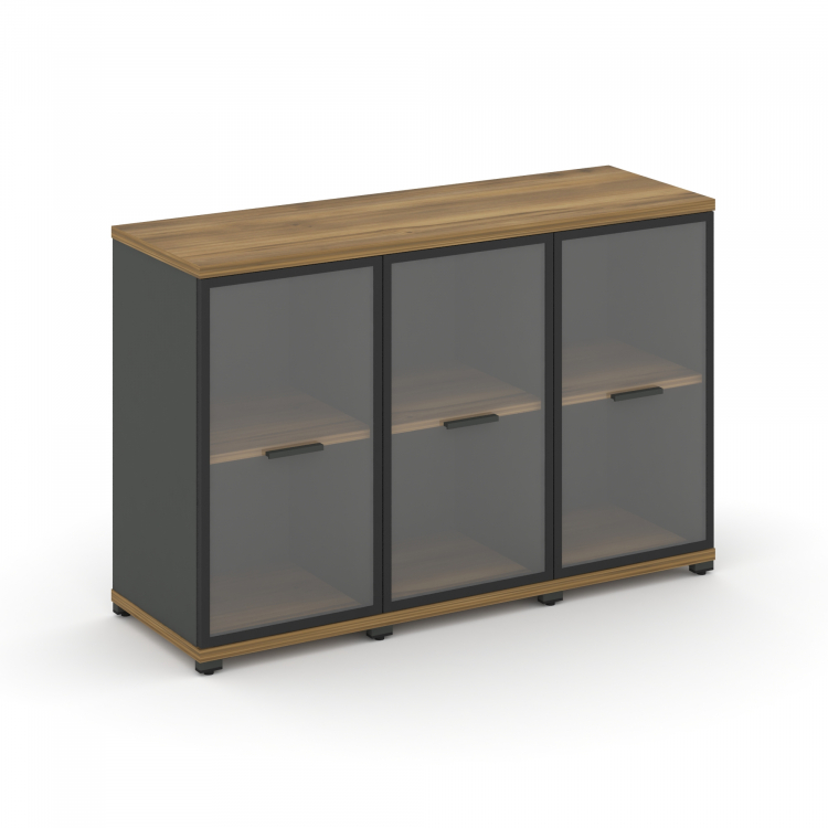 Concept Шкаф 3 узкие секции, 2 ниши CN.STU-233 RPB A Сандал Янтарный/Антрацит/Металл Антрацит/Прозра