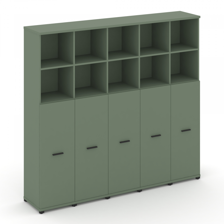 Concept Шкаф 5 узких секций, 5 ниш CN.STU-554 B Кобо/Металл Черный 2084*420*1922