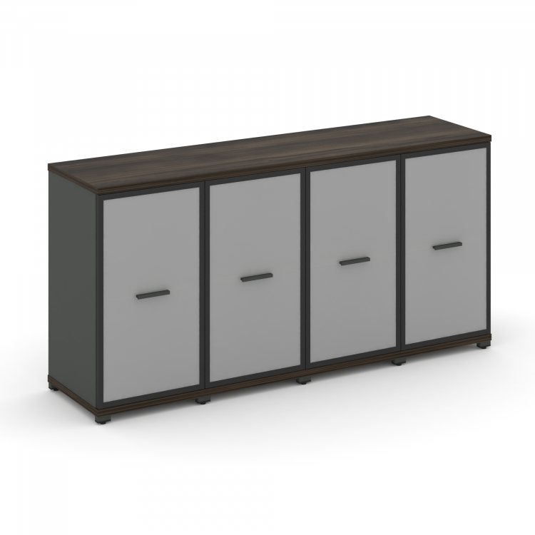 Concept Шкаф 4 узкие секции, 2 ниши CN.STU-243 RMB A Дуб Мали/Антрацит/Металл Антрацит/Сатин 1668*42